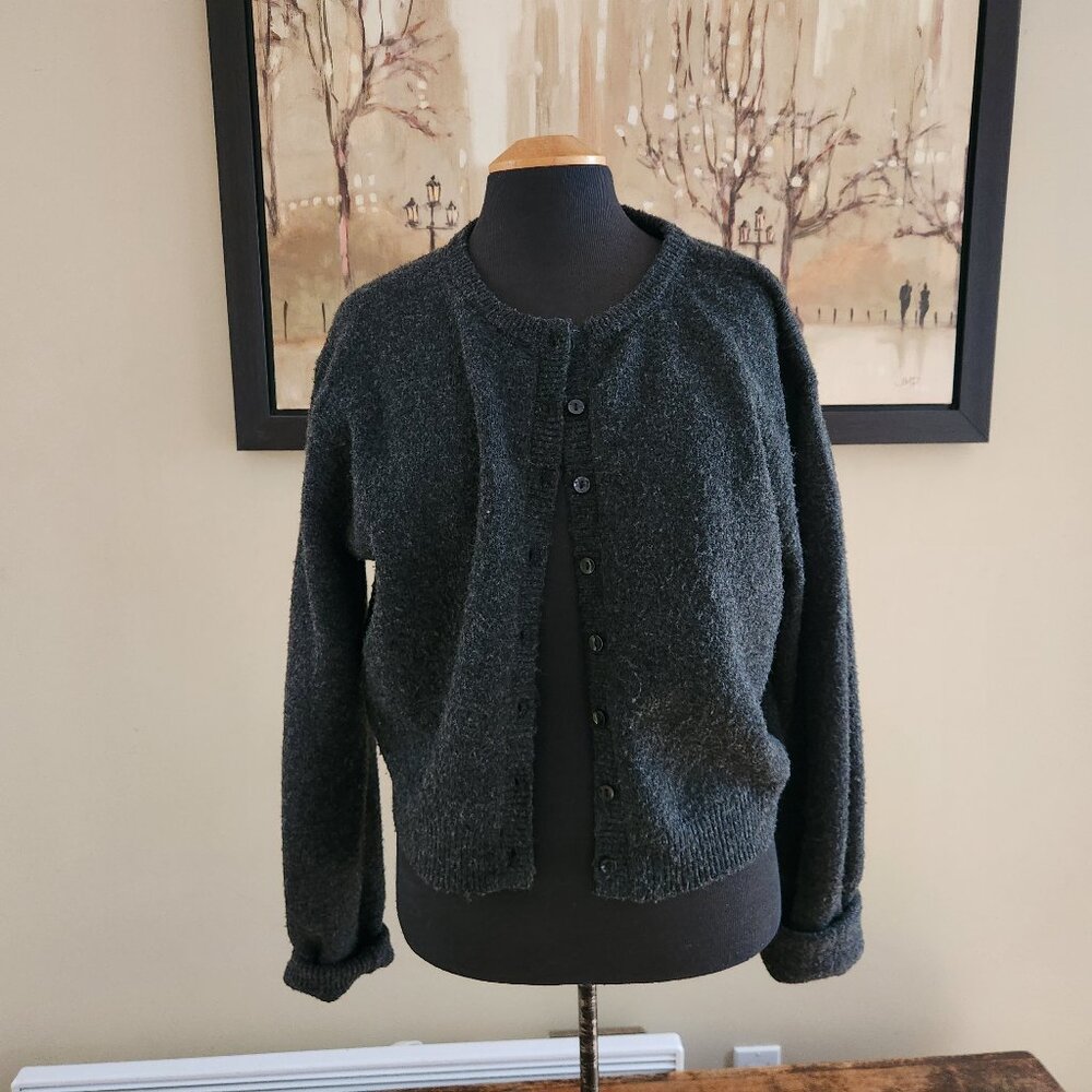 5/$25 Garage charcoal grey cardigan / M